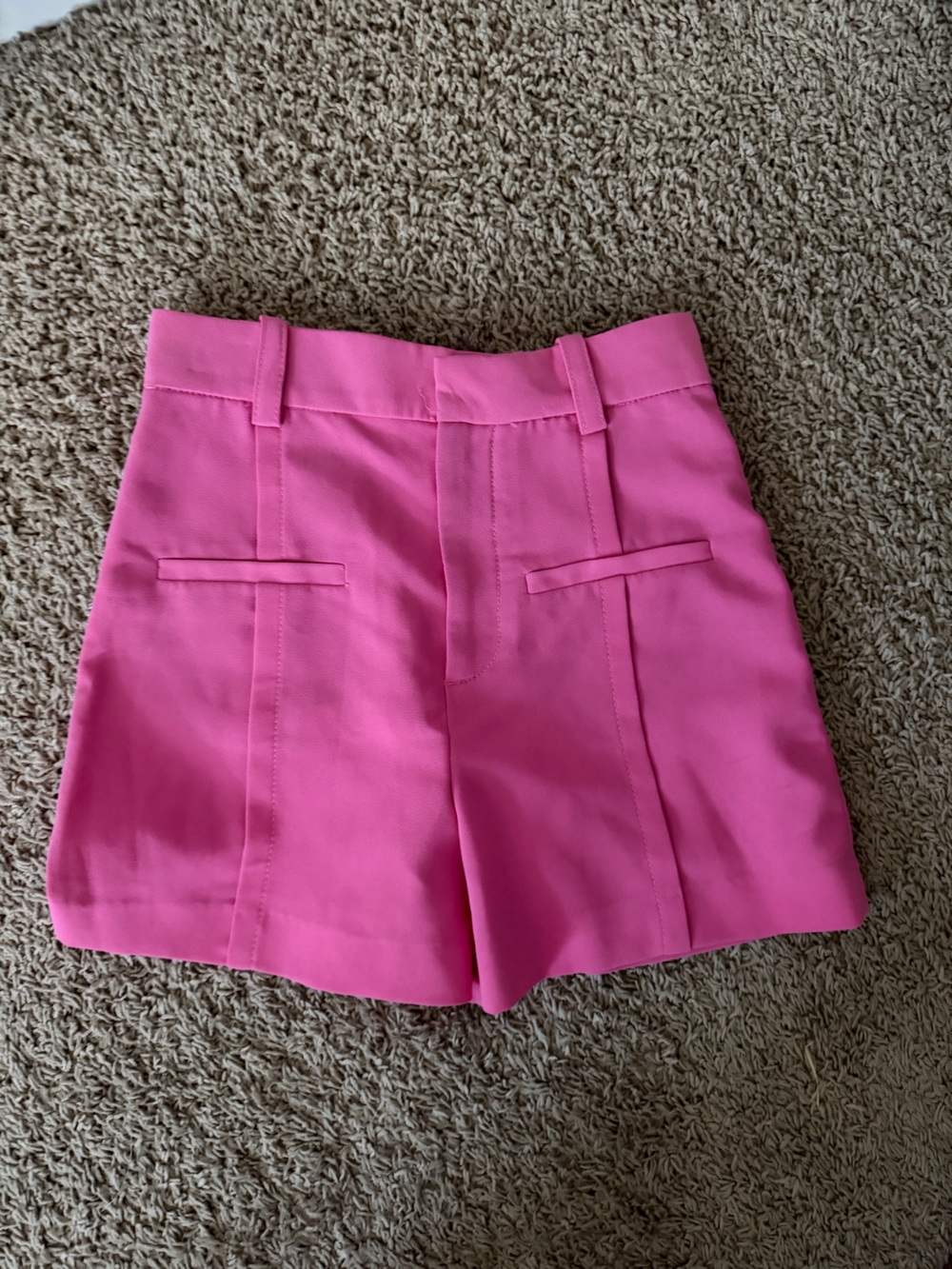 Zara Hot Pink Tailored Shorts